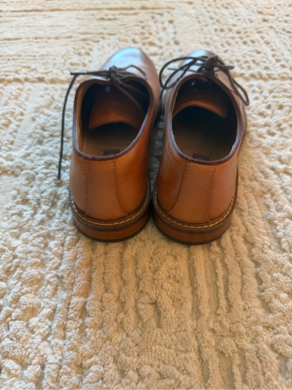 Vince Camuto Brown Leather Lace-Up Oxford Shoes - Men's - Picture 5 of 9